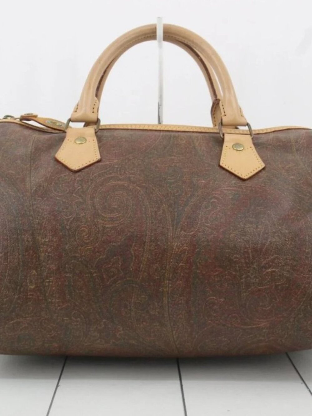 Vintage Etro Milano Paisley Coated Boston Bag - Picture 14 of 14